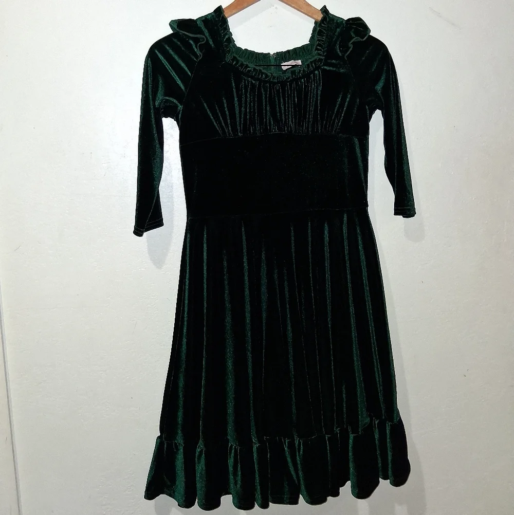 IVY CITY CO Cleopatra Emerald Velvet Dress - Picture 4 of 9